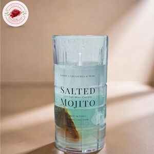Salted Mojito Candle | Mint Lime Sea Salt | Handmade Cocktail Candle